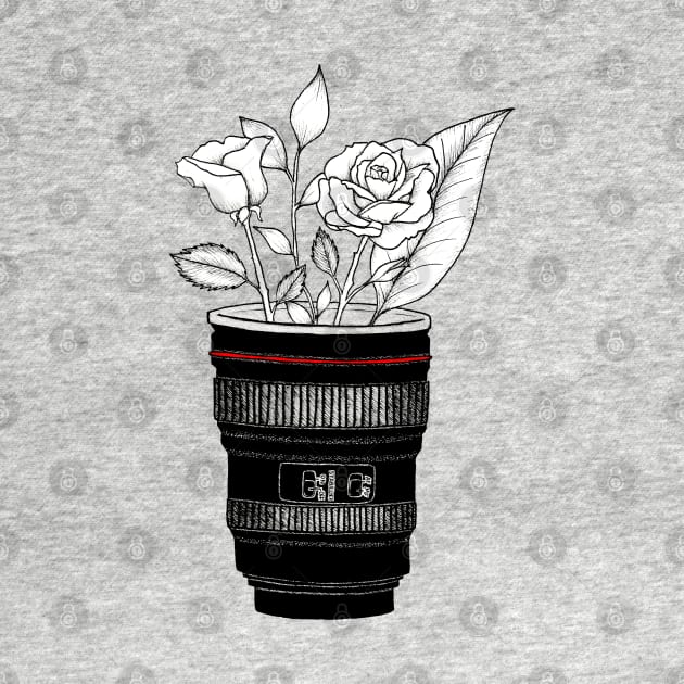 Flowers lens vase by VanessArtisticSoul